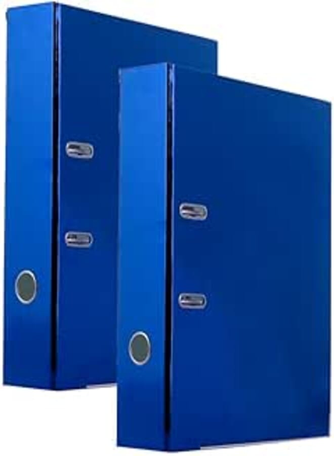 3A Classir File 8 cm Broken Metallic Machine 2 Pieces - Blue 556-1